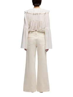 7 For All Mankind Lotta Tailorless High Rise Wide Leg Jeans, Moondust - view 2, Moondust