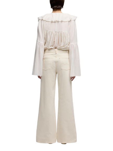 7 For All Mankind Lotta Tailorless High Rise Wide Leg Jeans, Moondust - view 2, Moondust