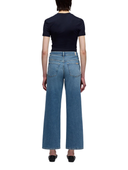 7 For All Mankind Stovepipe Straight Leg Cropped Jeans, Aquashade - view 2, Aquashade