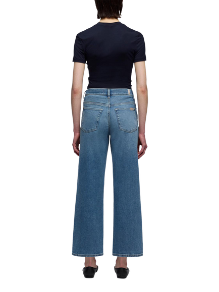7 For All Mankind Stovepipe Straight Leg Cropped Jeans, Aquashade - view 2, Aquashade