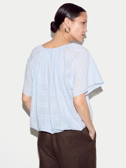 Jigsaw Drawstring Detail Top - view 2, Light Blue