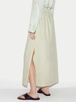 Jigsaw Linen Drawstring Maxi Skirt - view 2, Green