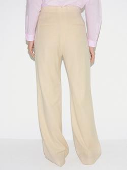 Jigsaw Barker Straight Tailored Trousers - view 2, Cream/White