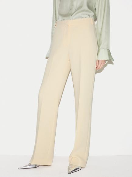 Jigsaw Mason Tailored Wide Leg Trousers, Yellow, Yellow