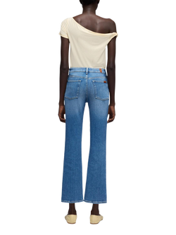 7 For All Mankind Leggy Bootcut Cropped Jeans, Coastline - view 2, Coastline