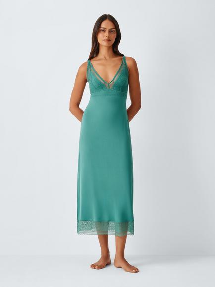 John Lewis Core Willow Maxi Nightdress, Emerald, Emerald