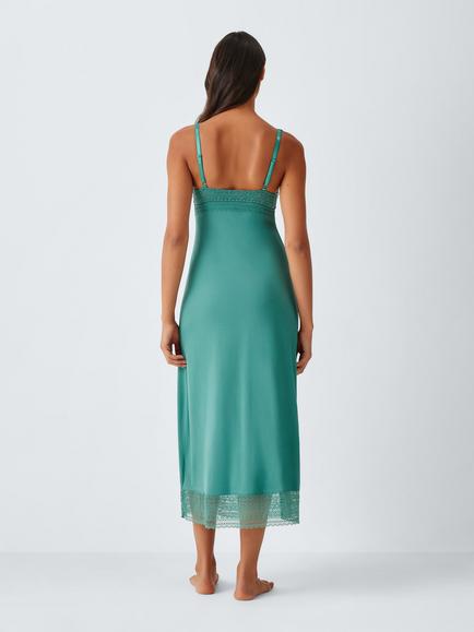 John Lewis Core Willow Maxi Nightdress, Emerald - view 2, Emerald