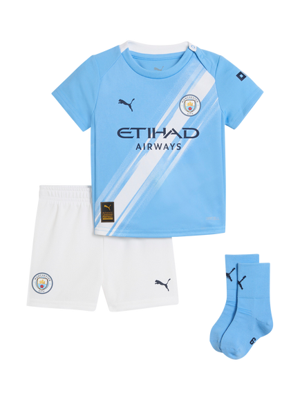 PUMA Baby 25/26 Man City Home Football Kit, Light Blue-white, Light Blue/White