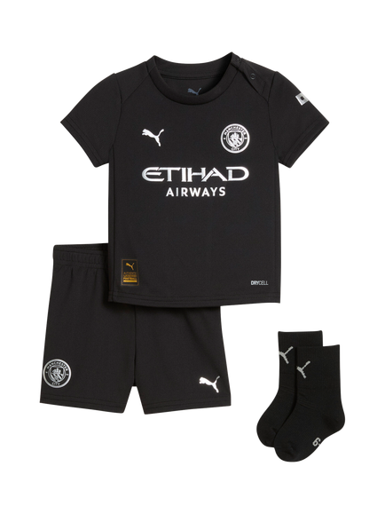 PUMA Baby 25/26 Man City Away Football Kit, Puma Black, Puma Black