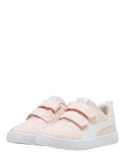 PUMA Kids' Courtflex v3 Trainers - view 2, Island Pink/White