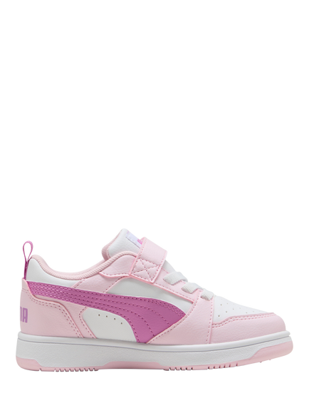 PUMA Kids' Rebound V6 Trainers, Pink Mauve/Pop White
