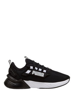 PUMA Youth Retaliate 3 Mesh Running Shoes, Black/White