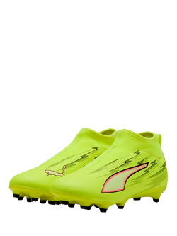 PUMA Kids' FG/AG ULTRA 6 Mesh Football Boots - view 2, Yellow/Black/Red