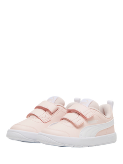 PUMA Kids' Courtflex v3 Trainers - view 2, Island Pink/White