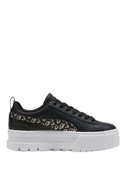 PUMA Kids' Youth Mayze Wild Lace Up Trainers, Black/Desert Dust