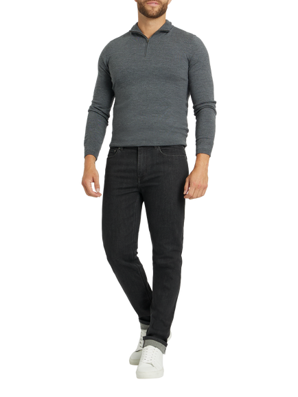 SPOKE Travel Denim Regular Thigh Slim Jeans, Charcoal, Charcoal