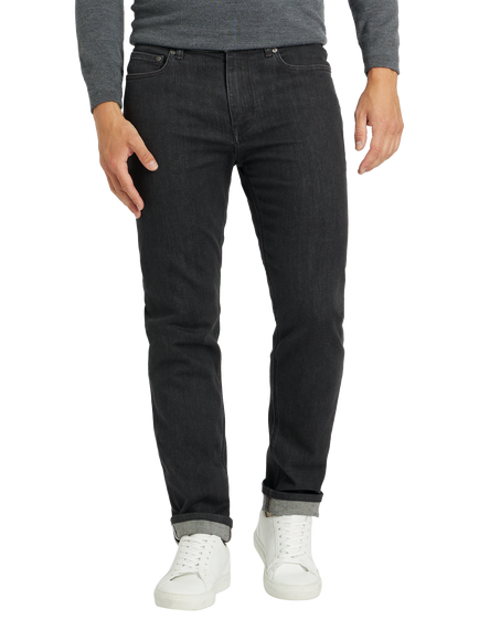 SPOKE Travel Denim Regular Thigh Slim Jeans, Charcoal - view 2, Charcoal