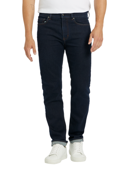 SPOKE Travel Denim Regular Thigh Slim Jeans, Rinse Wash - view 2, Rinse Wash