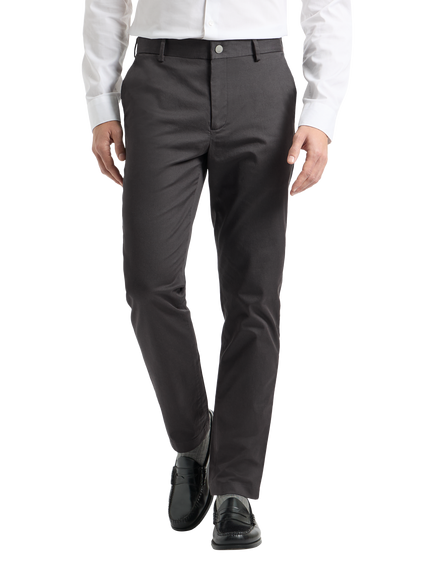 SPOKE Sharps Regular Thigh Slim Chinos, Charcoal - view 2, Charcoal