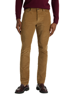 SPOKE Italian Cord Fives Regular Thigh Slim Chinos - view 2, Fawn