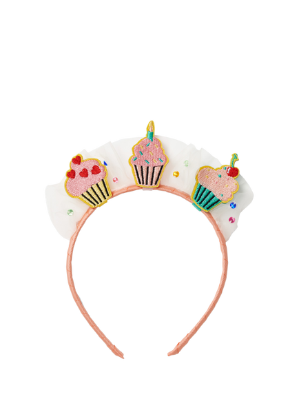 Stych Kids' Birthday Cake and Tulle Celebration Hairband, Multi, Multi