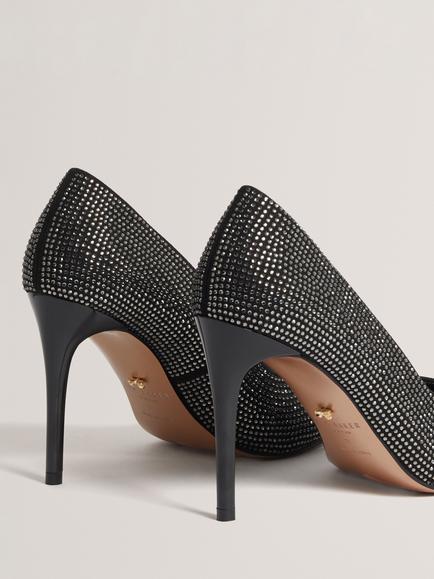 Ted Baker Feerni Embellished Stiletto Heel Court Shoes, Black - view 2, Black