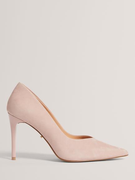 Ted Baker Limtar Leather Stiletto Heel Court Shoes, Pink, Pink