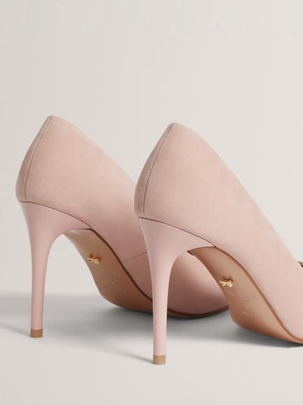 Ted Baker Limtar Leather Stiletto Heel Court Shoes, Pink - view 2, Pink