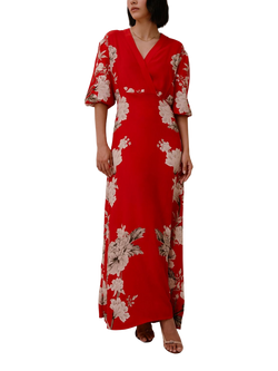 Raishma Frankie Floral Maxi Dress, Red, Red
