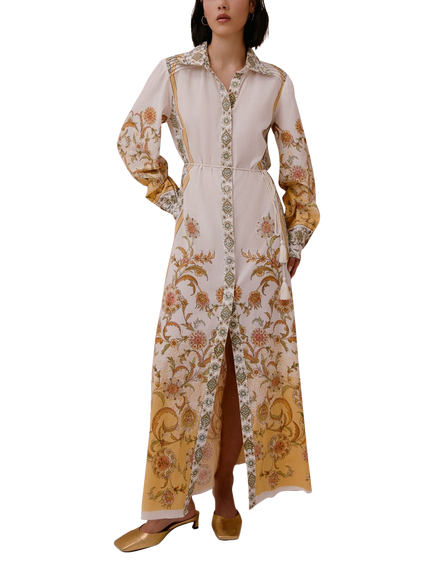 Raishma Briar Floral Shirt Dress, Yellow, Yellow