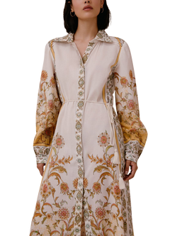 Raishma Briar Floral Shirt Dress, Yellow - view 2, Yellow