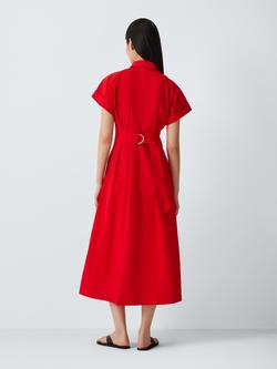 John Lewis Short Sleeve Cotton Kimono Dress, Auro Orange - view 2, Auro Orange