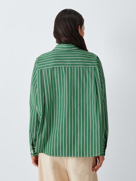 Weekend MaxMara Onore Stripe Shirt, Green Big Stripe - view 2, Green Big Stripe