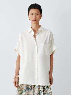 Weekend MaxMara Tuono Cotton Shirt, White, White