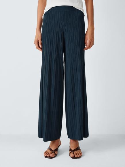 Weekend MaxMara Garza Wide Leg Trousers, Navy, Navy