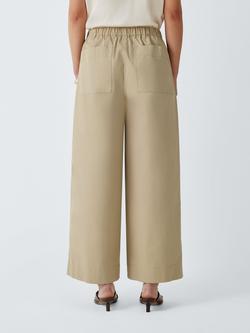 Weekend MaxMara Libero Wide Leg Cotton Trousers, Beige - view 2, Beige