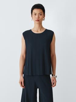 Weekend MaxMara Ere Pleated Top, Navy, Navy