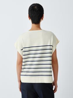 Weekend MaxMara Ufo Striped Tank Top, Ecru Stripe - view 2, Ecru Stripe