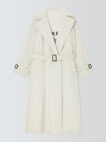 Weekend MaxMara Belted Trench Coat, Ivory Bicolour, Ivory Bicolour