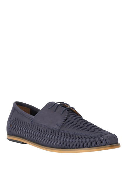 Dune London Brinkley Woven Nubuck Moccasins - view 2, Navy