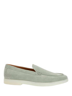 Dune London Boltman Suede Casual Loafers, Pale Green, Pale Green