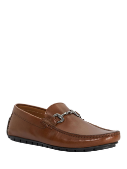 Dune London Brackon Leather Snaffle Trim Moccasin Loafers - view 2, Tan