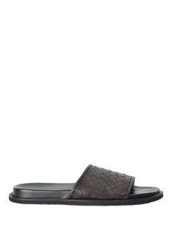 Dune London Ivar Woven Leather Mule Sandals, Brown, Brown