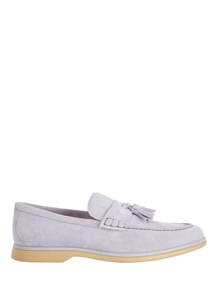 Dune London Broddi Suede Tassel Loafers, Blue