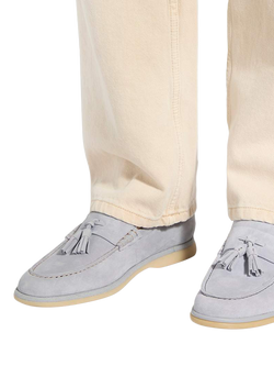 Dune London Broddi Suede Tassel Loafers - view 2, Blue