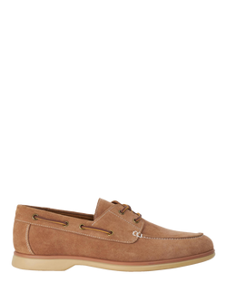 Dune London Buoy Suede Boat Shoes, Camel, Camel