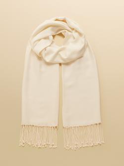 Joules Ascot Tasseled Pashmina, Cream, Cream