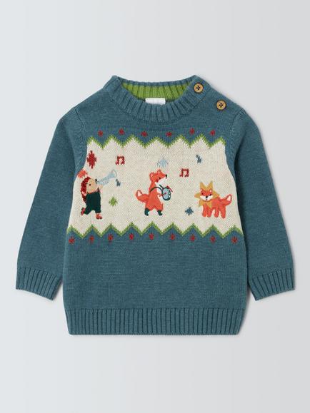 John Lewis Baby Disco Hedgehog Jumper, Multi, Multi
