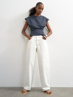 Topshop Low Rise Boyfriend Jeans, White, White