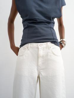 Topshop Low Rise Boyfriend Jeans, White - view 2, White